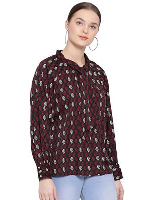 tie up neck floral top - 16750942 - Standard Image - 2