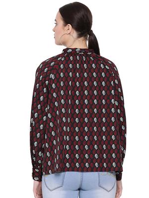 tie up neck floral top - 16750942 - Standard Image - 3