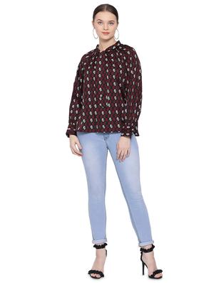 tie up neck floral top - 16750942 - Standard Image - 4