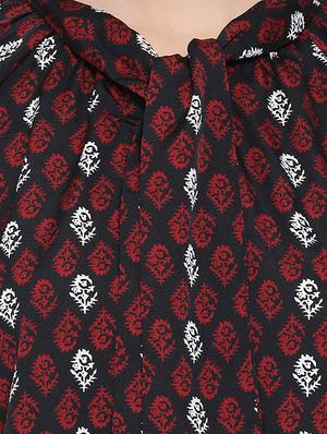 tie up neck floral top - 16750942 - Standard Image - 5