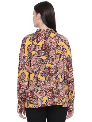 tie up neck paisley top - 16750943 - Standard Image - 3