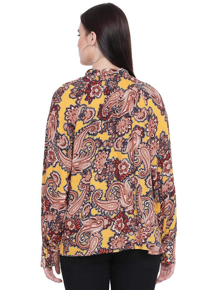 tie up neck paisley top - 16750943 - Zoom Image - 3