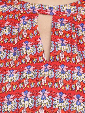key hole neck floral top - 16750947 - Standard Image - 5