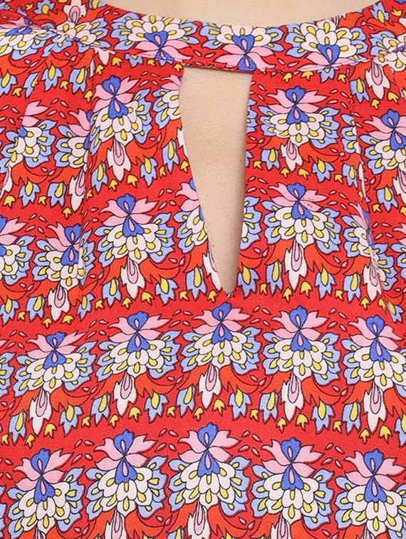 key hole neck floral top - 16750947 - Zoom Image - 5