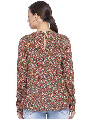 key hole neck floral top - 16750949 - Standard Image - 3