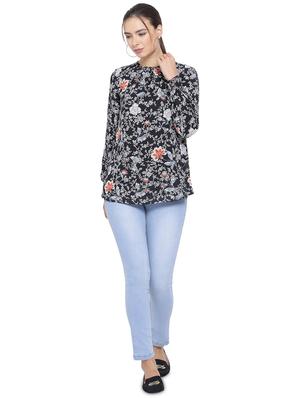 round neck floral top - 16750951 - Standard Image - 4