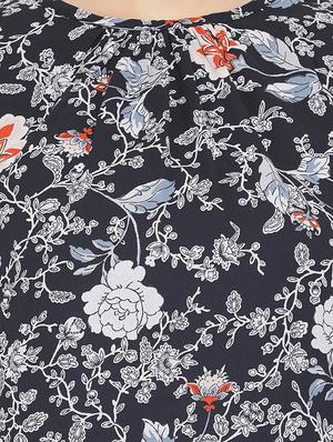 round neck floral top - 16750951 - Standard Image - 5
