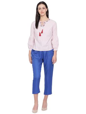 tie up neck striped top - 16750964 - Standard Image - 4