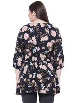 v-neck floral tunic - 16750966 - Standard Image - 3