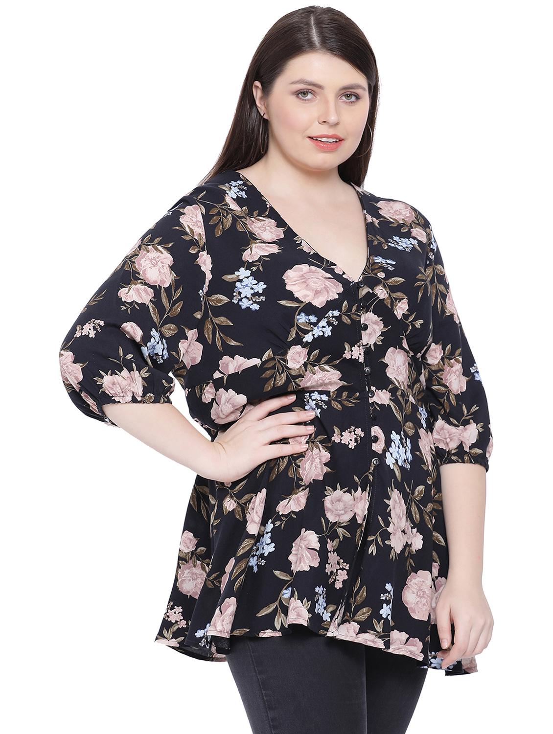v-neck floral tunic - 16750966 - Zoom Image - 2
