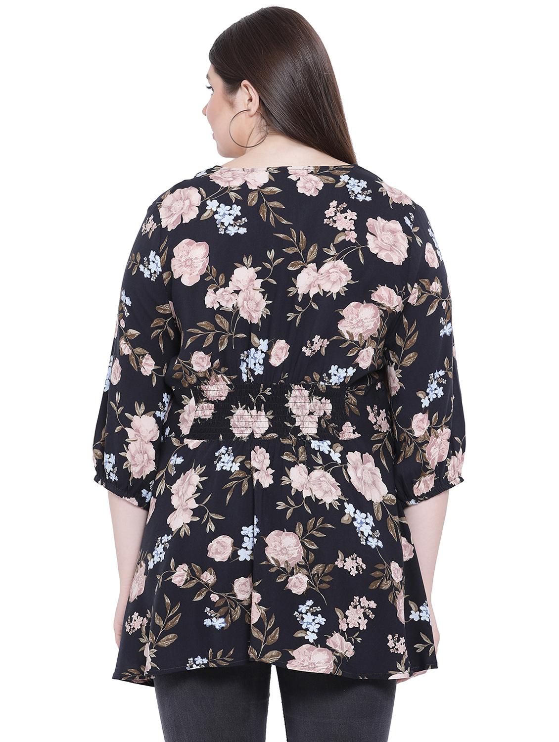 v-neck floral tunic - 16750966 - Zoom Image - 3