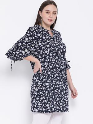 bell sleeved floral tunic - 16750969 - Standard Image - 2