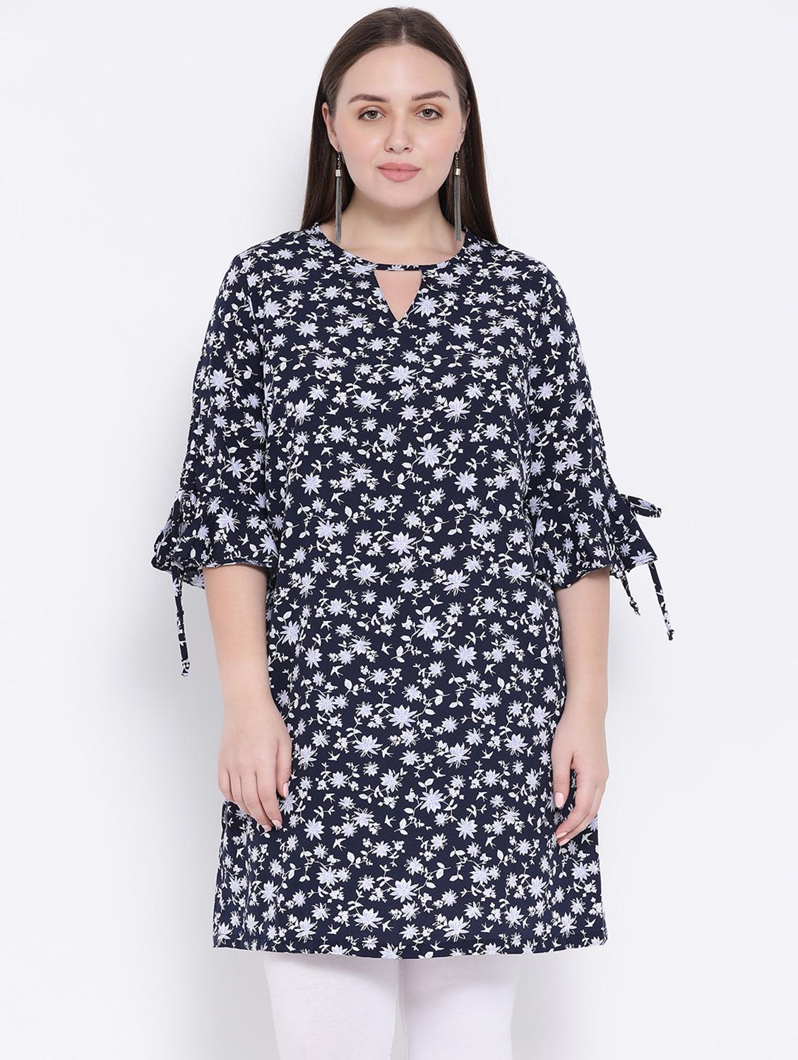 bell sleeved floral tunic - 16750969 - Zoom Image - 1