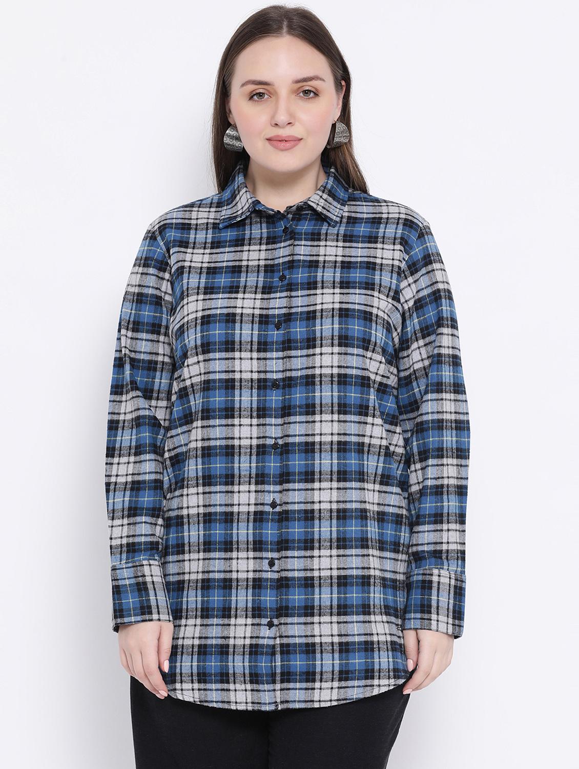 long sleeved checkered shirt - 16750977 - Zoom Image - 1