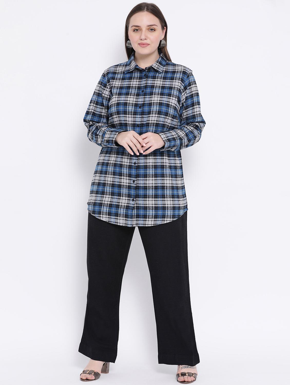 long sleeved checkered shirt - 16750977 - Zoom Image - 4