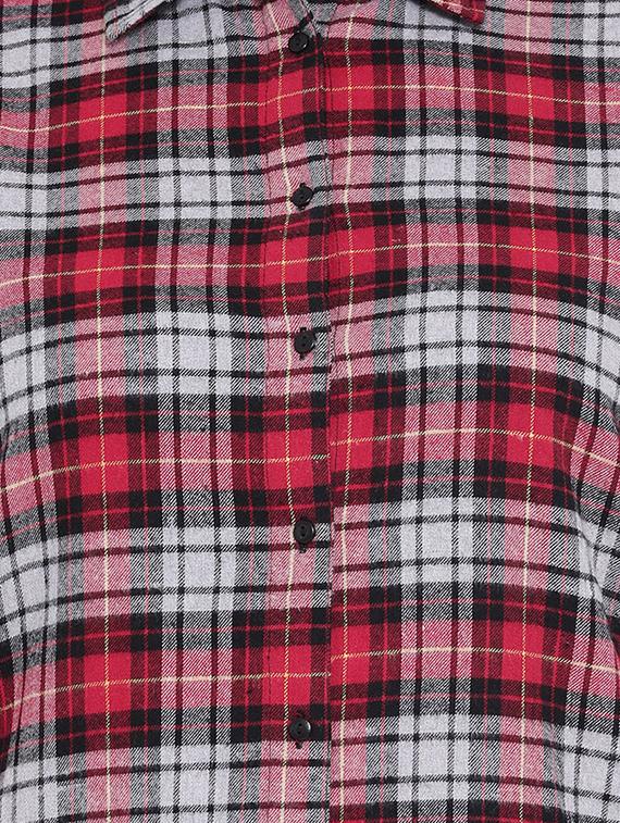 long sleeved checkered shirt - 16750978 - Zoom Image - 5