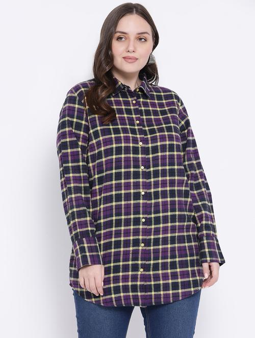 long sleeved checkered shirt - 16750979 - Standard Image - 1