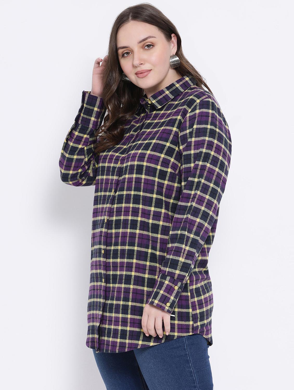 long sleeved checkered shirt - 16750979 - Zoom Image - 2