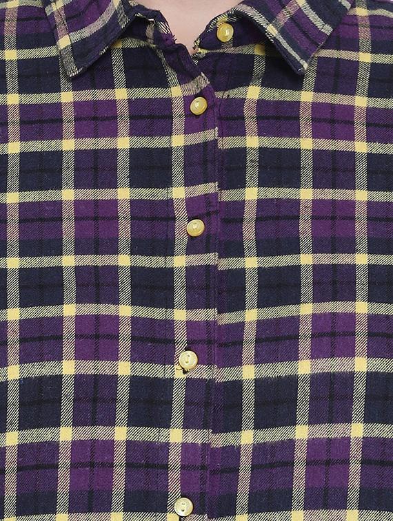 long sleeved checkered shirt - 16750979 - Zoom Image - 5