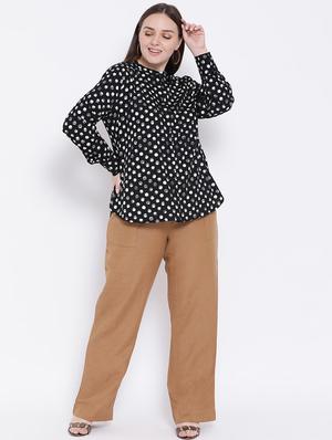 mandarin neck polka dot shirt - 16750982 - Standard Image - 4