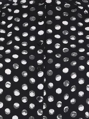 mandarin neck polka dot shirt - 16750982 - Standard Image - 5