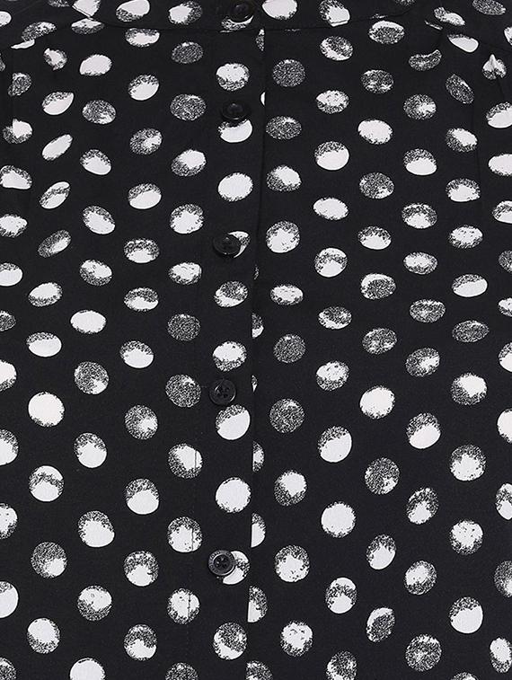 mandarin neck polka dot shirt - 16750982 - Zoom Image - 5