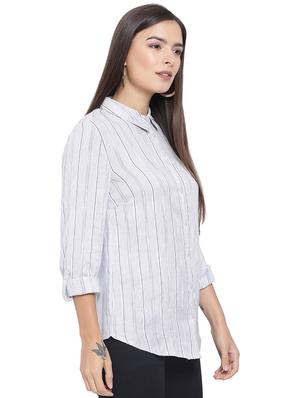 roll up sleeved striped shirt - 16750986 - Standard Image - 2