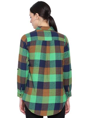 long sleeved checkered shirt - 16750987 - Standard Image - 3