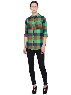 long sleeved checkered shirt - 16750987 - Standard Image - 4