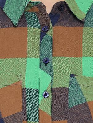 long sleeved checkered shirt - 16750987 - Standard Image - 5