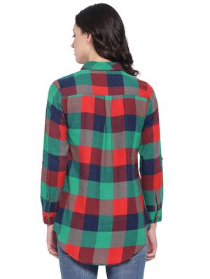 long sleeved checkered shirt - 16750988 - Standard Image - 3