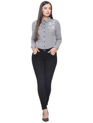 embroidered detail checkered shirt - 16750998 - Standard Image - 4
