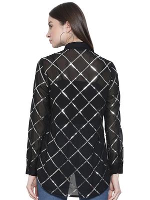 long sleeved sequin embellished shirt - 16751003 - Standard Image - 3