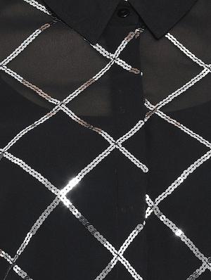 long sleeved sequin embellished shirt - 16751003 - Standard Image - 5