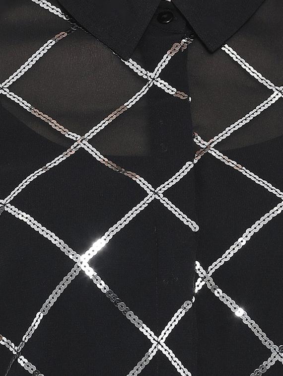 long sleeved sequin embellished shirt - 16751003 - Zoom Image - 5