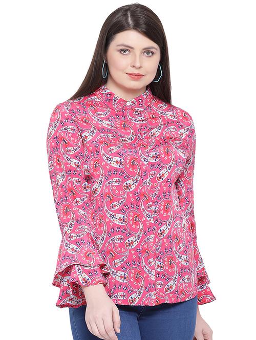 bell sleeved paisley shirt - 16751006 - Standard Image - 1