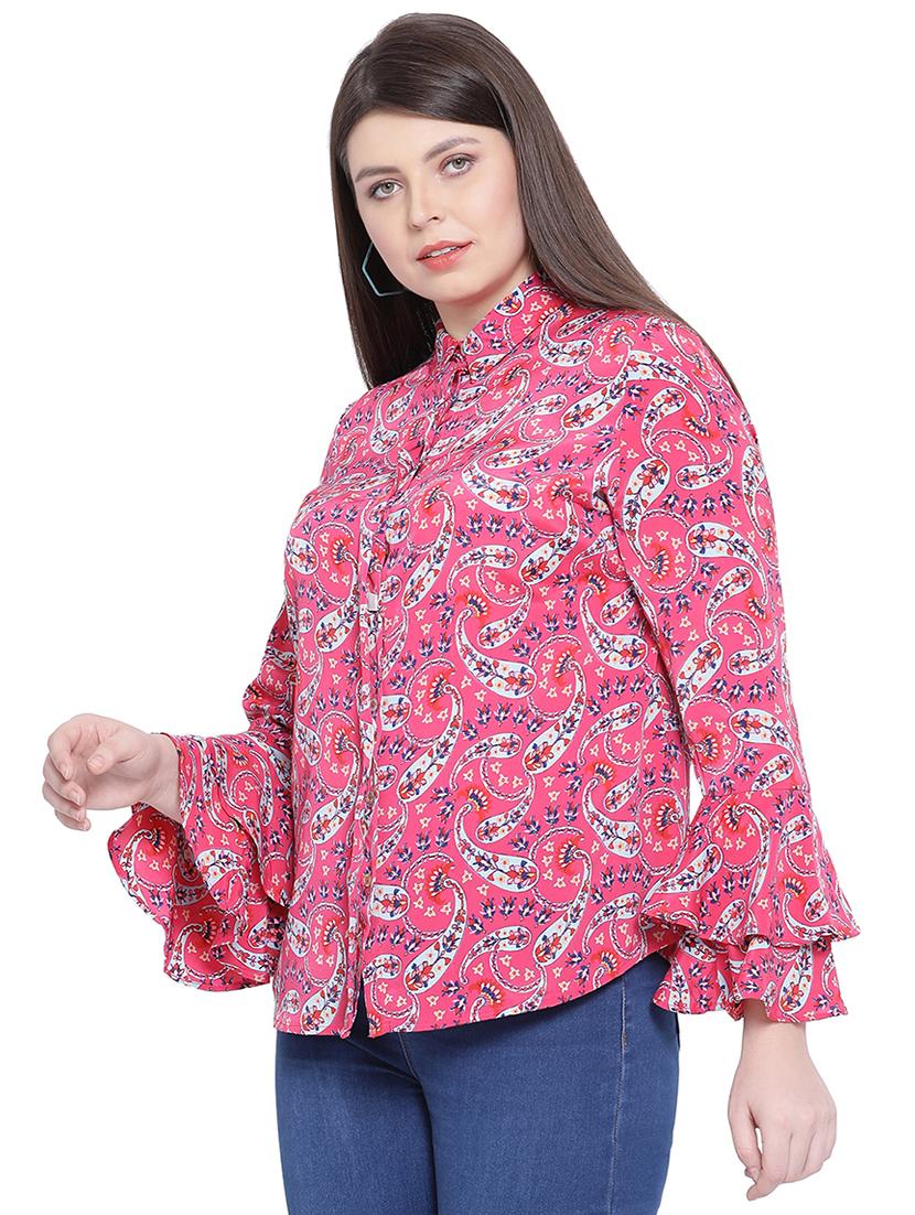 bell sleeved paisley shirt - 16751006 - Zoom Image - 2