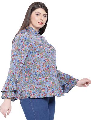 bell sleeved floral shirt - 16751007 - Standard Image - 2