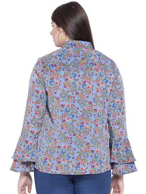 bell sleeved floral shirt - 16751007 - Standard Image - 3