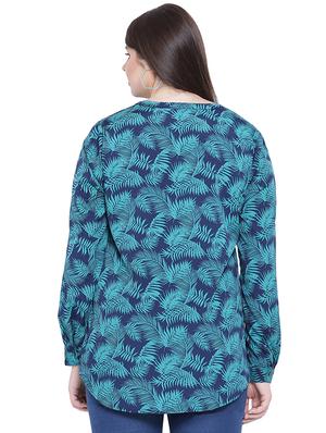 mandarin neck tropical shirt - 16751008 - Standard Image - 3