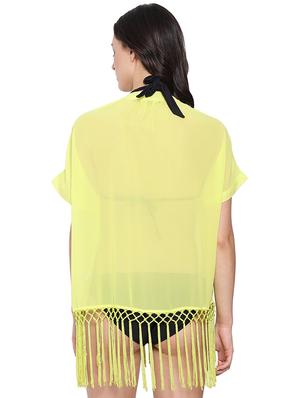 fringed hem coverup - 16751032 - Standard Image - 3