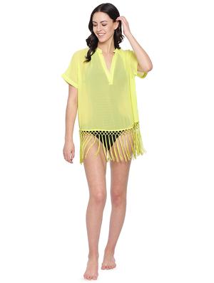 fringed hem coverup - 16751032 - Standard Image - 4