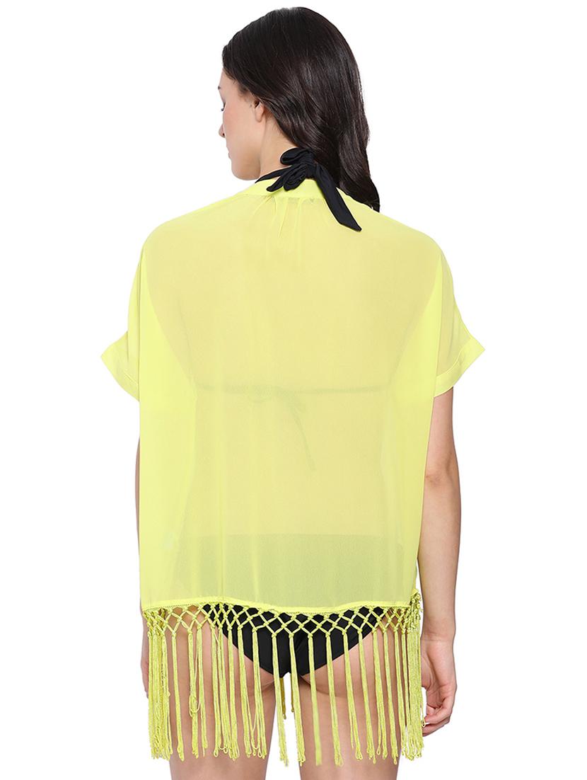 fringed hem coverup - 16751032 - Zoom Image - 3
