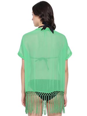 fringed hem coverup - 16751033 - Standard Image - 3