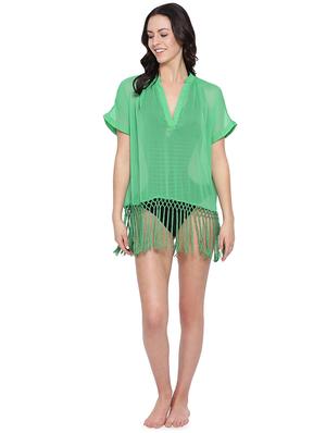 fringed hem coverup - 16751033 - Standard Image - 4