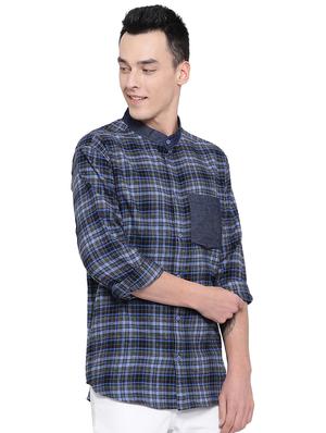 blue checkered casual shirt - 16751035 - Standard Image - 2