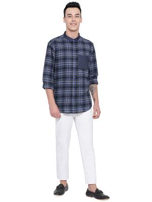 blue checkered casual shirt - 16751035 - Standard Image - 4