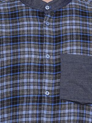 blue checkered casual shirt - 16751035 - Standard Image - 5
