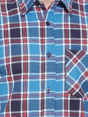 blue checkered casual shirt - 16751040 - Standard Image - 5