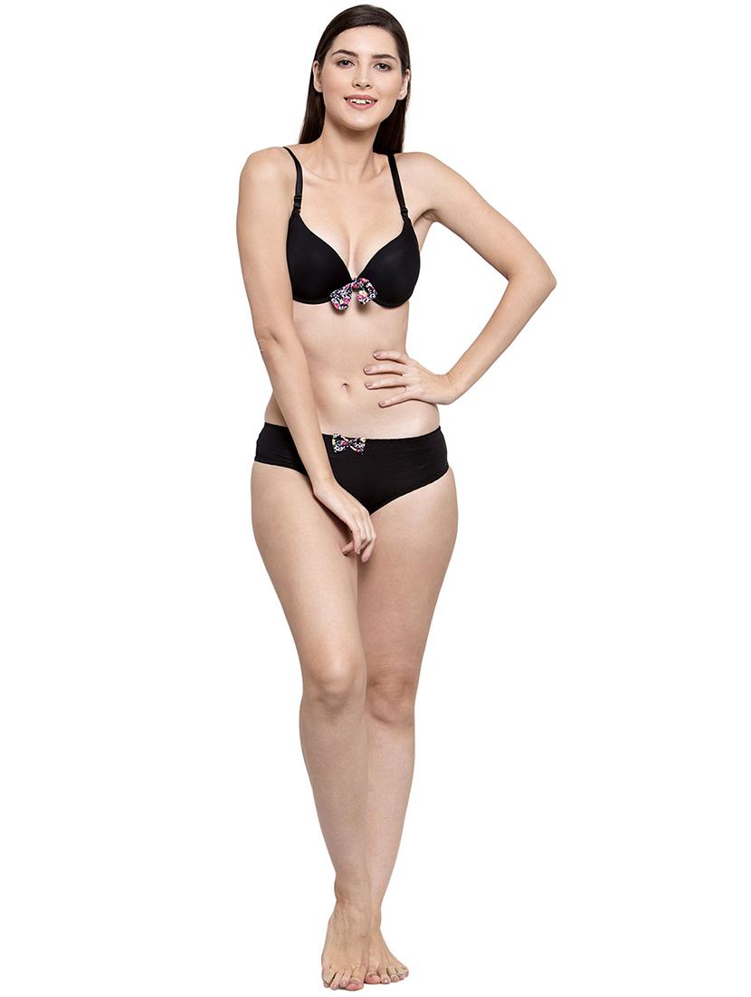 floral knot plunge bra - 16751067 - Zoom Image - 4